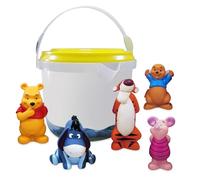 Disney Store Official, Winnie The Pooh, Set Juguetes baño, 5 Figuras y Cubo