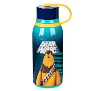 Disney Store Oficial Botella de Agua Star Wars en Acero Inoxidable, 325ml, Botella Impresa con Tapón de Rosca y Lazo de Transporte Flexible