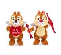 Disney Store Oficial, Chip y Chop, Mediano, Set de Peluches Sweethearts, 30 cm, Peluches de Ardillas vestidas de Cupido con Arco, Flecha y corazón de San Valentín