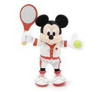 Disney Store Oficial, Mickey Mouse, minipeluche Coleccionable de Tenis con Raqueta y Pelota, 23 cm