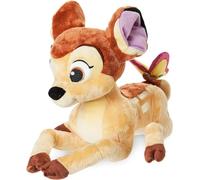 Disney Store Oficial Peluche Mediano Bambi para Niños, 28 cm, Figura de Personaje con Mariposa 3D en la Cola y Detalles Bordados, Apto Desde el Nacimiento