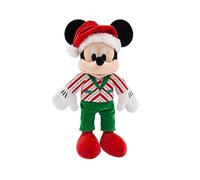 Disney Store Oficial Peluche Mediano Mickey Mouse Navidad 2023, 39 cm, Muñeco de Peluche Festivo Coleccionable para Niños con Disfraz de Bastón de Caramelo y Sombrero de Santa Claus