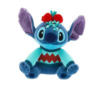 Disney Store Oficial Peluche Mediano Stitch Festivo, Lilo y Stitch, 35 cm, Muñeco de Peluche Festivo Coleccionable para Niños con Suéter de Punto, Lazo y Muérdago, Apto Desde el Nacimiento