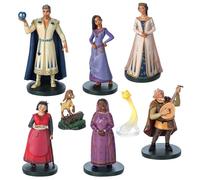 Disney Store Oficial Set de Figuras Deluxe Wish: El Poder de Los Deseos, 8 Piezas, Incluye Figuras Esculpidas de ASHA, Star, Valentino, Sakina y Más, Apto para Edades de 3 Años+