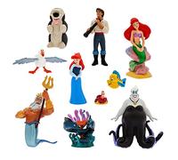 Disney Store Oficial Set de Figuritas Exclusivo La Sirenita, 9 Piezas, Figuras de Personajes Totalmente Esculpidas, Incluye Sirena Ariel, Ariel Humana, Eric, Tritón y Más, Apto para Edades de 4 Años+