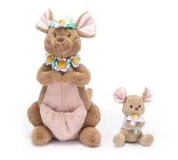 Disney Store Oficial, Winnie The Pooh, Cangu y Rito, edición Especial Floral, Peluche Mediano, 18 cm