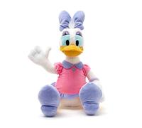 Disney Store: Peluche Mediano de Daisy, 45 cm, Personaje emblemático de Peluche con Vestido Rosa y Violeta y Ojos Bordados, Adecuado para Todas Las Edades