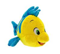 Disney Store Peluche Mediano de Flounder, La Sirenita, Mide 34,5 cm, el Mejor Amigo de Ariel, pez de Peluche con Detalles Bordados y Acabado Brillante, Apto para recién Nacidos