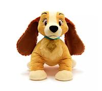 Disney Store Peluche oficial de Lady y el vagabundo, 50 cm de largo, cachorro de peluche con orejas y pecho esponjosos, collar y etiqueta 3D, adecuado para todas las edades