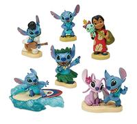 Disney Store Set de figuritas de Lujo de Lilo y Stitch, Contiene 6 Piezas, Figuras moldeadas de Lilo y Stitch, Incluye a Lilo, Stitch y Ángel, con Ilustraciones Muy Coloridas y elaboradas