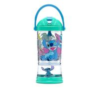 Disney Store Vaso oficial de Stitch Snow Globe para niños, Lilo & Stitch, botella de agua de 310 ml para niños con popote abatible y tapa de rosca, adecuada para mayores de 4 años