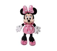 DISNEY STORE Vestido rosa oficial de Minnie Mouse, juguete suave mediano para niños, personaje tierno con textura mullida y detalles bordados, peluche de Disney adecuado para todas las edades.