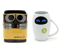 Disney Store Wall-e and Eve Ceramic 16oz 3D Mug Set by Disney