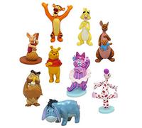 Disney Store Winnie the Pooh Deluxe - Juego de 9 figuras moldeadas de plástico, aptas para niños de 3 años o más