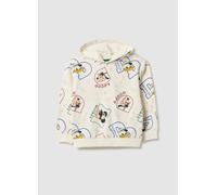 DISNEY, Sudadera Beige Con Capucha Para Niños En Algodón Puro Corte Holgado, Niño, Beige Claro, Talla: 5-6