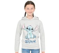 Disney Sudadera con capucha de algodón gris Lilo and Stitch para niñas, gris, 13-14 Años