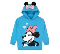 Disney Sudadera con Capucha Minnie Mouse para Niña | Sudadera Capucha Chicas | Sudaderas Minnie Mouse | Azul 6-7 años