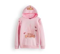 Disney Sudadera con Capucha para niñas de Princesas Sudadera con Capucha gráfica Rosa para niños con Corona 3D | Regalo de mercancía de Personajes de Dibujos Animados de películas