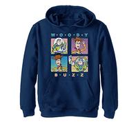 Disney Sudadera con Capucha para niño Toy Story Pastel Foursquare, Azul Marino, S, Heather Navy, S