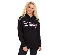 Disney Sudadera con Capucha y Logotipo Liso Mujer, Negra (Negra y Negra), 10/M UK