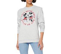 Disney Sudadera Love Never Goes out of Style para Mujer, Gris (Heather Grey Hgy), Talla 14, Reino Unido