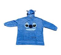 Disney Sudadera Manta Polar Oversize, Diseño Stitch y Angel, Bata Calentita de Casa, 100% Poliéster Sedalina, Talla Única, Azul y Rosa, para Adultos y Niños (Niño Azul)