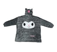 Disney Sudadera Manta Polar Oversize, Diseño Stitch y Angel,Kuromi y Grinch Bata Calentita de Casa, 100% Poliéster Sedalina, Talla Única, para Adultos y Niños (Kuromi Adulto)