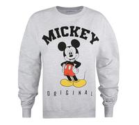 Disney Sudadera Mickey Mouse Hello de para Mujer, Gris Claro, Talla 8 UK