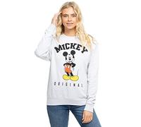 Disney Sudadera Mickey Mouse Hello para Mujer, Gris Claro, Talla 14 UK