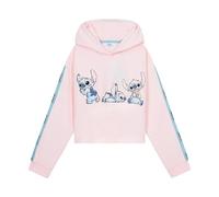 Disney Sudadera Niña Stitch, Sudadera Corta Niña, Sudadera para Niñas Crop Top, Ropa para Niñas Lilo y Stitch 7-14 años (9-10 años, Coral Polvoriento)