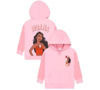 Disney Sudadera Niña Vaiana, Ropa Niña Algodón, Sudaderas Niños Moana, Sudadera Cremallera, Rosa 8-9 años