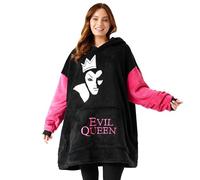 Disney Sudaderas Mujer, Stitch Batamanta de Forro Polar Mujer, Evil Queen Poncho Sudadera Manta Oversize con Capucha (Negro Evil Queen)