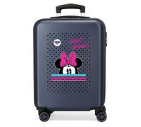 Disney Sweet Dreams Minnie Maleta de Cabina Azul 38x55x20 cms Rígida ABS Cierre combinación 34L 2,6Kgs 4 Ruedas Dobles Equipaje de Mano