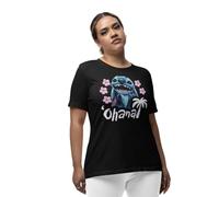 Disney T-Shirt Camiseta, Negro, XL Mujeres