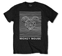 Disney - T-Shirt # S Black Unisex # Mickey Mouse Unknown Pleasures