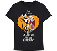 Disney - T-Shirt # Xl Unisex Black # the Nightmare Before Christmas Heart