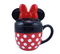 Disney Taza con forma de Minnie Mouse con tapa, taza de Minnie Mouse, taza 3D, taza de regalo de oficina