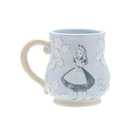 Disney - Taza de cerámica azul en relieve Alicia en el país de las maravillas - Alicia - 'What Kind of Garden Do You Come from?' Decoración y artículos para el hogar para cocina, fiesta en el jardín y
