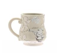 Disney - Taza de cerámica rosa en relieve de Alicia en el país de las maravillas - El conejo blanco - Decoración y artículos para el hogar para cocina, fiesta en el jardín, servir y cenar, 10 cm de