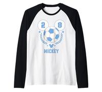 Disney Team Mickey Soccer Ball Icon #28 Sports Championship Camiseta Manga Raglan