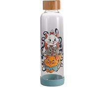 Disney The Aristocats Glass Water Bottle - Water Glass Bottle - 500 ml - Travel Water Bottle Gifts