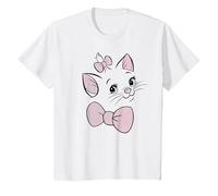 Disney The Aristogatos Marie Big Face Camiseta, Niños, Blanco, 8 años