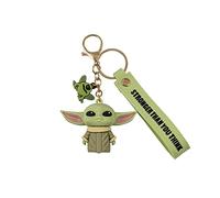 Disney the child green 3d kechain, verde y beige., talla única