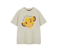 Disney The Lion King - Camiseta de manga corta para niños y niñas, diseño gráfico The One True King, personajes de Simba, Mufasa y Nala, ropa unisex para niños, marrón claro, 11-12 años