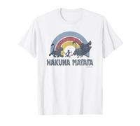 Disney The Lion King Hakuna Matata Distressed Rainbow Logo Camiseta