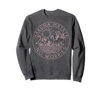 Disney The Lion King Hakuna Matata No Worries Outline Logo Sudadera, Unisex para adultos, Jaspeado Oscuro, M