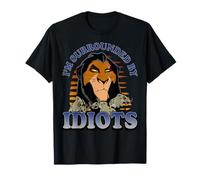 Disney The Lion King Scar Surrounded By Idiots Sunset Poster Camiseta