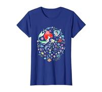 Disney The Little Mermaid Ariel's Jumble Watercolor Poster Camiseta, Mujer, Azul Real, XXL