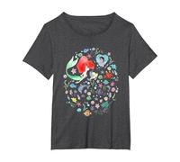 Disney The Little Mermaid Ariel's Jumble Watercolor Poster Camiseta, Mujer tallas grandes, Jaspeado Oscuro, 4XL Grande