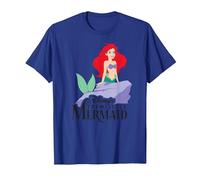 Disney The Little Mermaid Classic Camiseta, Hombre, Azul Real, M